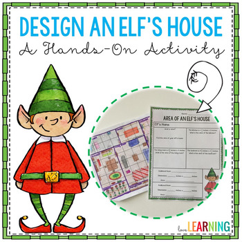 Preview of Area and Perimeter Worksheet and Winter Math Activity: Design an Elf's House