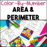 Area and Perimeter Worksheets Color By Number Activities