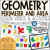 Area and Perimeter Worksheets | Geometry Activities and Lessons