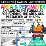 Area and Perimeter Worksheets | Math Center Games and Acti