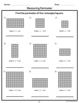 high school perimeter and area worksheets