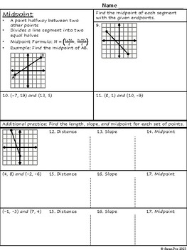 Area and Perimeter in the Coordinate Plane Notes & Practice with ...