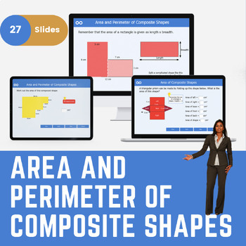Preview of Area and Perimeter of Composite Shapes Digital Math Lesson and Activities