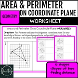 Area and Perimeter of Figures on Coordinate Plane Worksheet