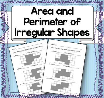 Preview of Area and Perimeter of Irregular Shapes {Practice Pages!}