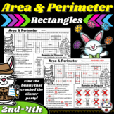Area and Perimeter of Rectangles Easter Bunny Mystery 2nd 3rd 4th