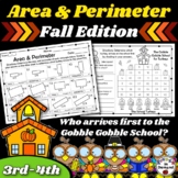 Area and Perimeter of Rectangles Fall Thanksgiving 2nd 3rd