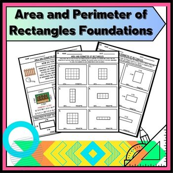 Preview of Area and Perimeter of Rectangles for Beginners worksheets(counting square units)