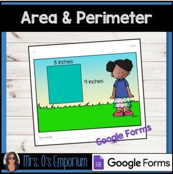 Preview of Area and Perimeter of Rectangles Google Forms