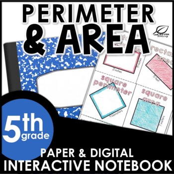 Preview of Area and Perimeter of Rectangles Interactive Notebook Set