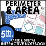 Area and Perimeter of Rectangles Interactive Notebook Set