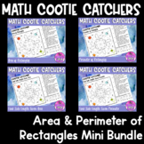 Area and Perimeter of Rectangles  Math Cootie Catcher BUNDLE