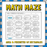 Area and Perimeter of Rectangles Math Maze