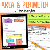 Area and Perimeter of Rectangles Practice, Review & Assess