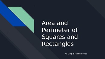 Preview of Area and Perimeter of Squares and Rectangles