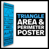 Area and Perimeter of a Triangle Poster - Math Classroom Decor