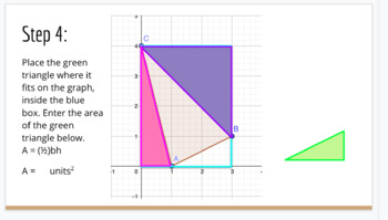 Preview of Area and Perimeter on Coordinate Plane- Displacement Method Activity 