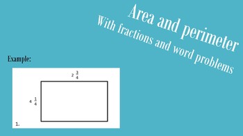 Preview of Area and Perimeter with Fractions