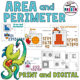 Area and Perimeter with grid digital Google Slides™