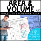 Area and Volume Interactive Notebook Set | Distance Learning