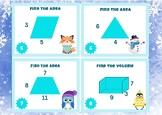 Area and Volume Winter Task Cards