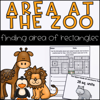 Preview of Area at the Zoo: Finding Area of Rectangles