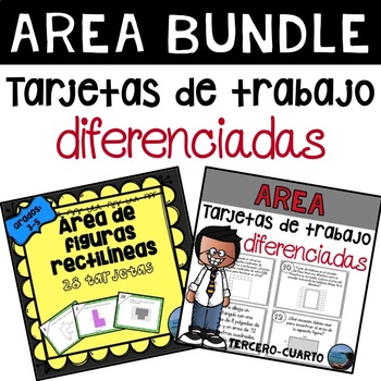 Preview of Area in Spanish Bundle -  Matemáticas de tercero - Third Grade Math Spanish