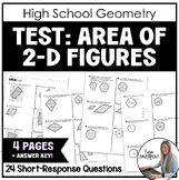 Area of 2 Dimensional Figures - Geometry Test