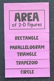 Area of 2D Figures Editable Foldable for Interactive Notebooks