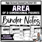 Area of 2D Figures - Geometry Notes Bundle of Printables