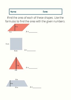 area of 2d shapes by miss carmon s corner teachers pay teachers