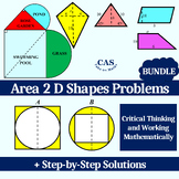 Area of 2D Shapes Bundle-Critical Thinking Activity-Math C