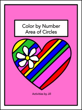 Preview of Area of Circles Color by Number (Distance Learning)