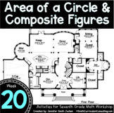 Area of Circles & Composite Figures 7th Grade Math Station
