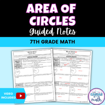Preview of Area of Circles Guided Notes Lesson