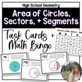 Area of Circles, Sectors, and Segments Task Cards and Math