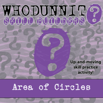 Preview of Area of Circles  Whodunnit Activity - Printable & Digital Game Options