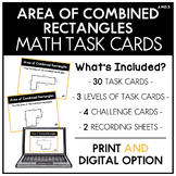 4.MD.3: Area of Combined Rectangles Task Cards