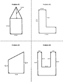 Area of Composite / Compound Shapes Task Cards