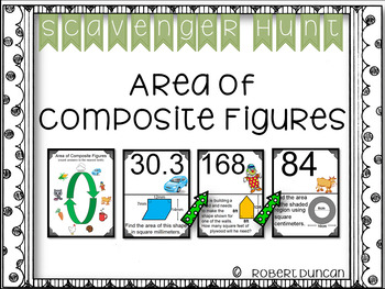 Preview of Area of Composite Figures - Scavenger Hunt