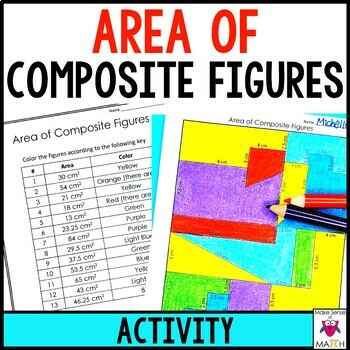 area of composite figures activity worksheet by make sense of math