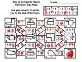 Area of Composite Figures Activity: Valentine's Day Math Maze