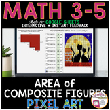 Area of Composite Figures | Area of Rectangles Pixel Art M