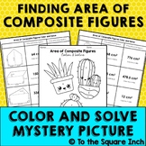 Area of Composite Figures Color and Solve | Color by Number