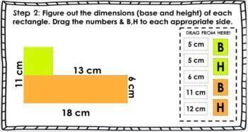 Preview of Area of Composite Figures Drag & Drop (Google Slides for Distance Learning)