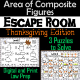 Area of Composite Figures Game: Geometry Escape Room Thank