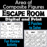 Area of Composite Figures/ Shapes Activity: Escape Room Ge