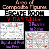 Area of Composite Figures: Geometry Escape Room Valentine'