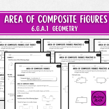 Preview of Area of Composite Figures Guided Notes and Practice