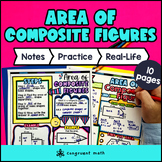 Area of Composite Figures Guided Notes with Doodles | Sket
